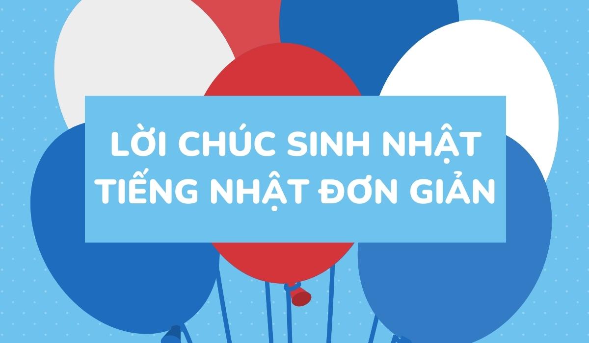 Chúc mừng sinh nhật tiếng Nhật đơn giản