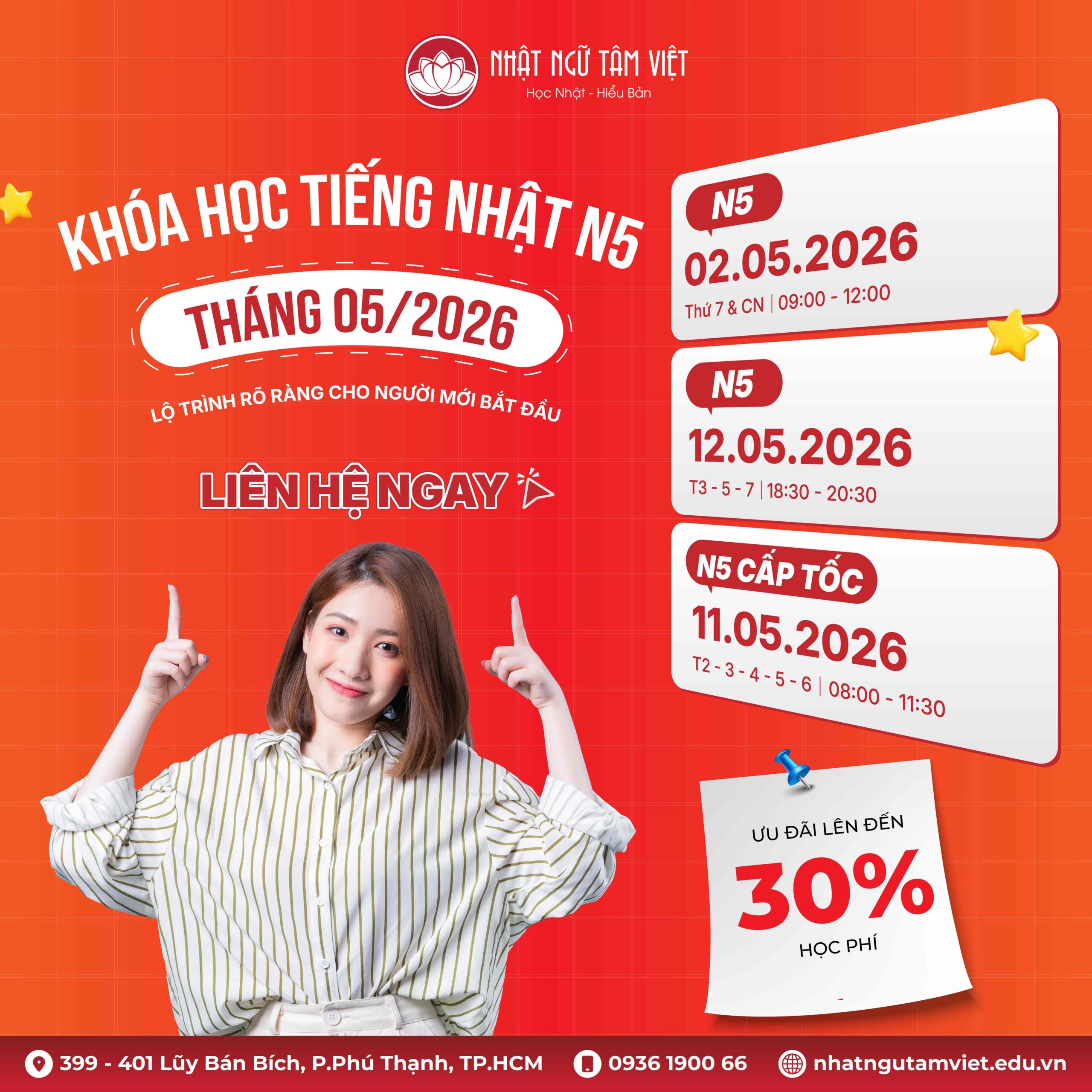 Khóa học tiếng Nhật N5 tại Nhật ngữ Tâm Việt