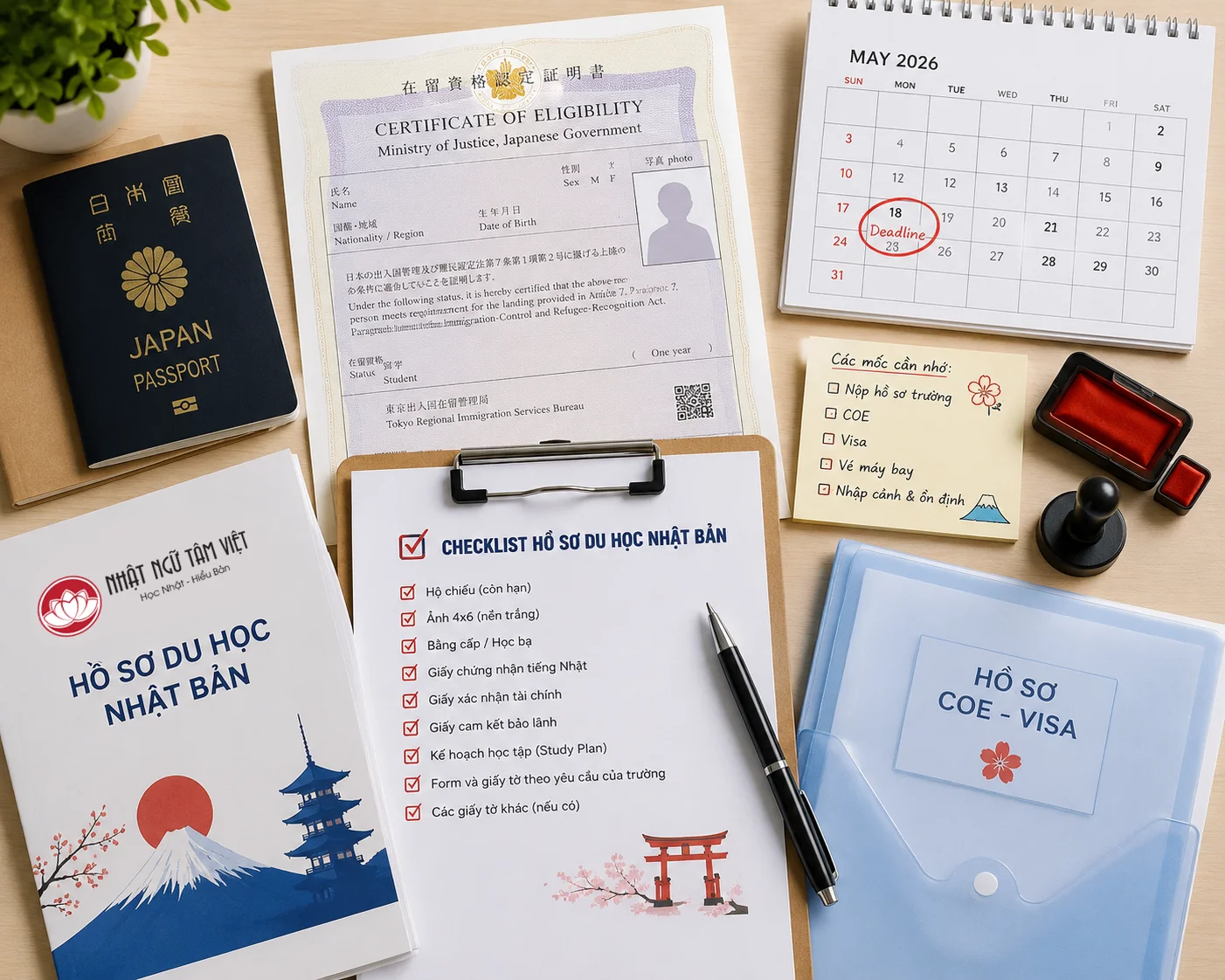 Chi phí du học Nhật Bản 2026: Trọn bộ học phí, sinh hoạt phí, hồ sơ từ A-Z 4 Bộ hồ sơ COE và visa du học Nhật Bản cần chuẩn bị
