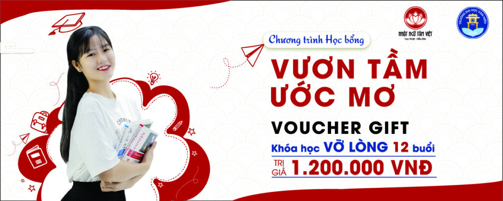 Lịch học học bổng Vươn Tầm Ước Mơ Nhật Ngữ Tâm Việt