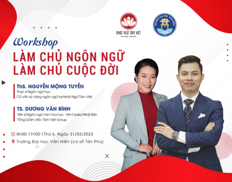 WORKSHOP “LÀM CHỦ NGÔN NGỮ, LÀM CHỦ CUỘC ĐỜI” TẠI ĐẠI HỌC VĂN HIẾN