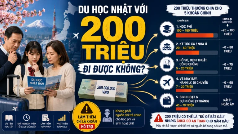Du học Nhật Bản với 200 triệu: Có đi được không?