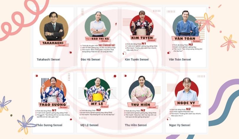 các sensei tại Tâm việt