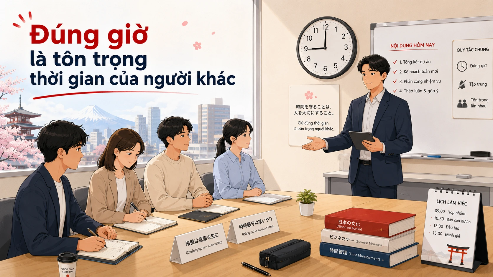 Văn hóa đúng giờ của người Nhật có gì đặc biệt? 2 Tại sao người Nhật coi trọng việc đúng giờ?