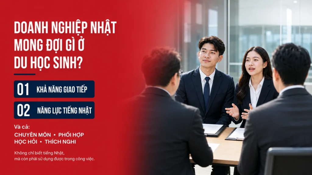 Cẩm nang tìm việc tại Nhật 2027 dành cho du học sinh quốc tế 2 Doanh nghiệp Nhật quan tâm điều gì ở du học sinh?