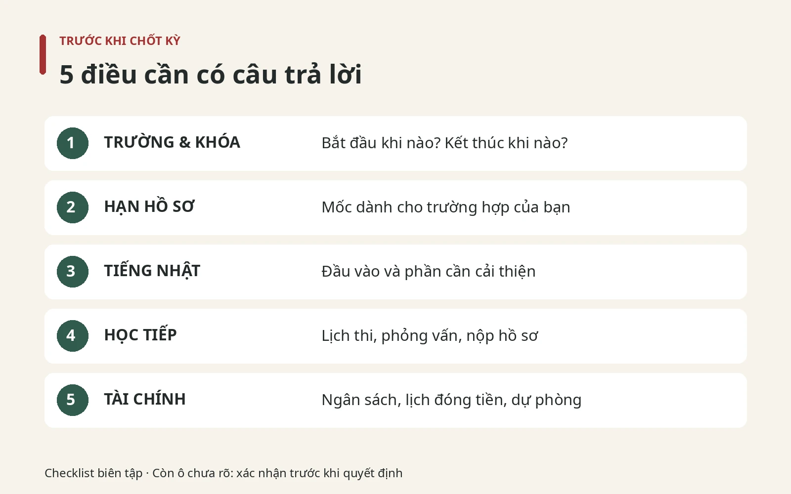 Nên đi du học Nhật vào tháng mấy? Chọn kỳ phù hợp với bạn 3 Năm điều cần kiểm tra: khóa học, hạn hồ sơ, tiếng Nhật, học tiếp và tài chính.