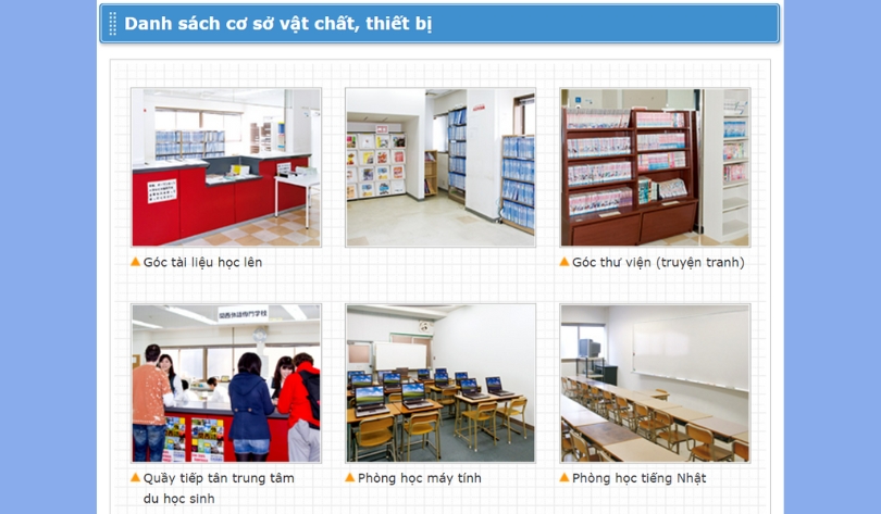 THÔNG TIN TRƯỜNG CHUYÊN MÔN NGOẠI NGỮ KANSAI 3 cơ sở vật chất trường kansai